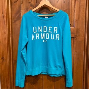 Under Armoir blue oversized crew